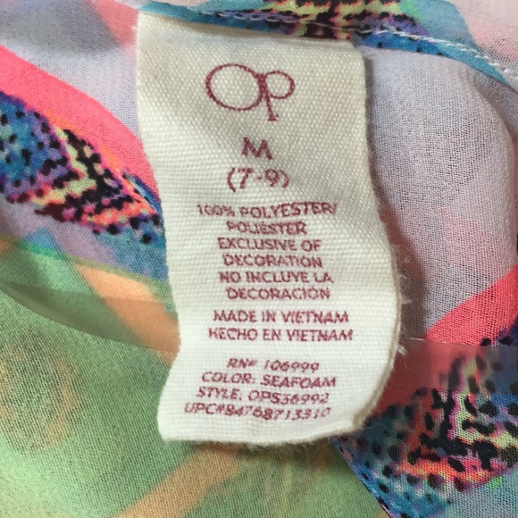 Op Shear Boho Cover Up Top Size M - Picture 6 of 6